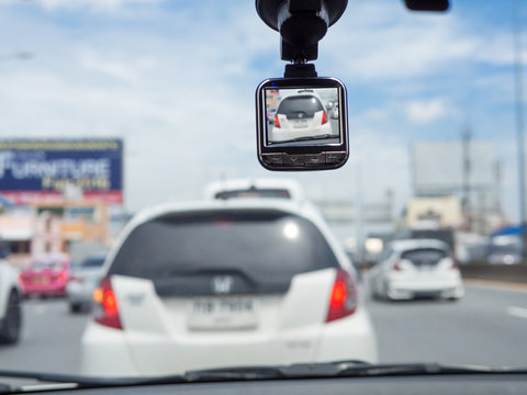 Dash camera in car